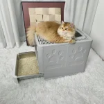 Enclosed Stainless Steel Cat Litter Box with Lid Scoop 3 | PricZone