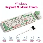 Wireless Keyboard and Mouse Combo with Cleaning Brush Full 1 | PricZone