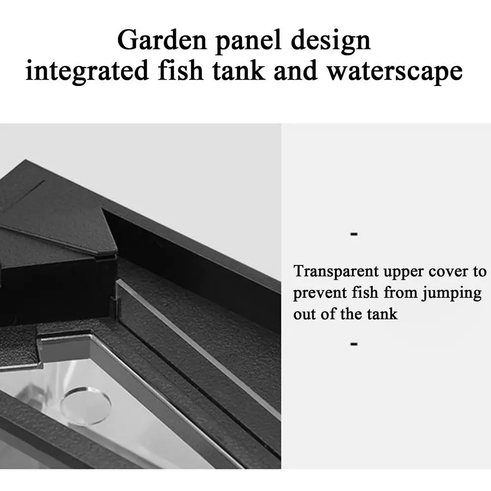 Small Fish Tank Acrylic Clear Desk Aquarium with Filter 10