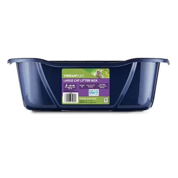Large Open Cat Litter Box High-Sided Extra Pan for Big Cats 2