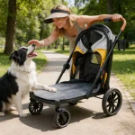 Large Foldable Pet Dog Stroller Rolling Dogs Cat Carrier 1 | PricZone Large Foldable Pet Dog Stroller Rolling Dogs Cat Carrier 1 | PricZone