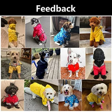 Dog Raincoat with Reflective Buttons and Adjustable Hood 2