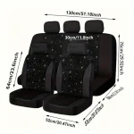 Complete Set Of 5 Shiny Car Seat Covers for Women 2 | PricZone Complete Set Of 5 Shiny Car Seat Covers for Women 2 | PricZone