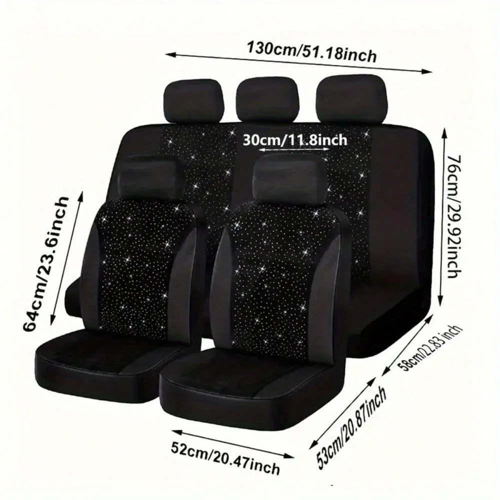 Complete Set Of 5 Shiny Car Seat Covers for Women 2 | PricZone Complete Set Of 5 Shiny Car Seat Covers for Women 2 | PricZone