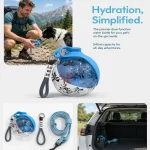 2 In 1 Dog Water Bottle with Lanyard Hook Foldable Silicone 6 | PricZone