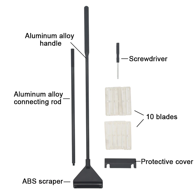 Aquarium Algae Remover Aluminum Alloy Scraper Blade Fish 17