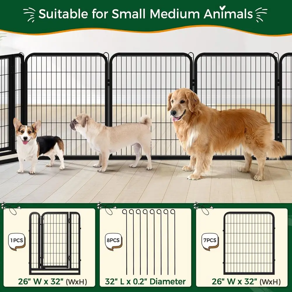 32in 16Panel Metal Dog Playpen Fence or Indoor Yard RV 5 | PricZone 32 in 16 Panel Metal Dog Playpen Fence or Indoor Yard RV 5 | PricZone