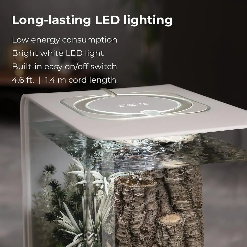 Low 15 Acrylic 4Gallon Aquarium with White LED Lights Ern 6 | PricZone Low 15 Acrylic 4 Gallon Aquarium with White LED Lights Ern 6 | PricZone