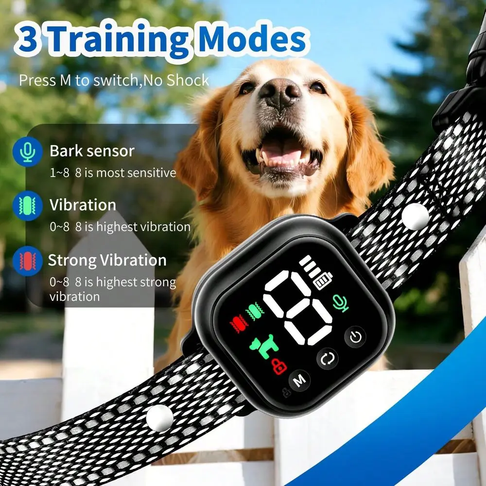 Collar for Dogs Rechargeable Anti-Barking Training 8
