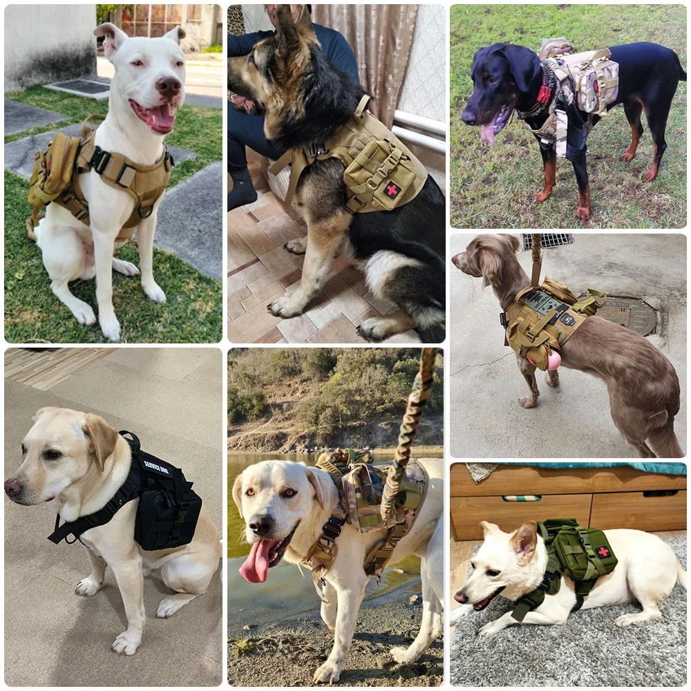 Tactical Dog Harness Leash Set for Large Dogs Military 7 | PricZone Tactical Dog Harness Leash Set for Large Dogs Military 7 | PricZone