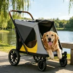 Large Foldable Pet Dog Stroller Rolling Dogs Cat Carrier 2 | PricZone Large Foldable Pet Dog Stroller Rolling Dogs Cat Carrier 2 | PricZone