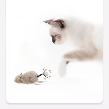 Lifelike Running Plush Mouse Toy 1Pc Spring Powered 2