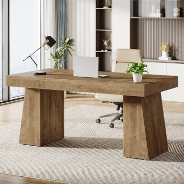 Tribesigns Executive Desk with Double Pedestal 1 | PricZone