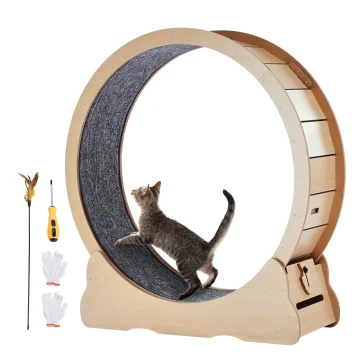 Wooden Cat Exercise Wheel Large Indoor Treadmill 1