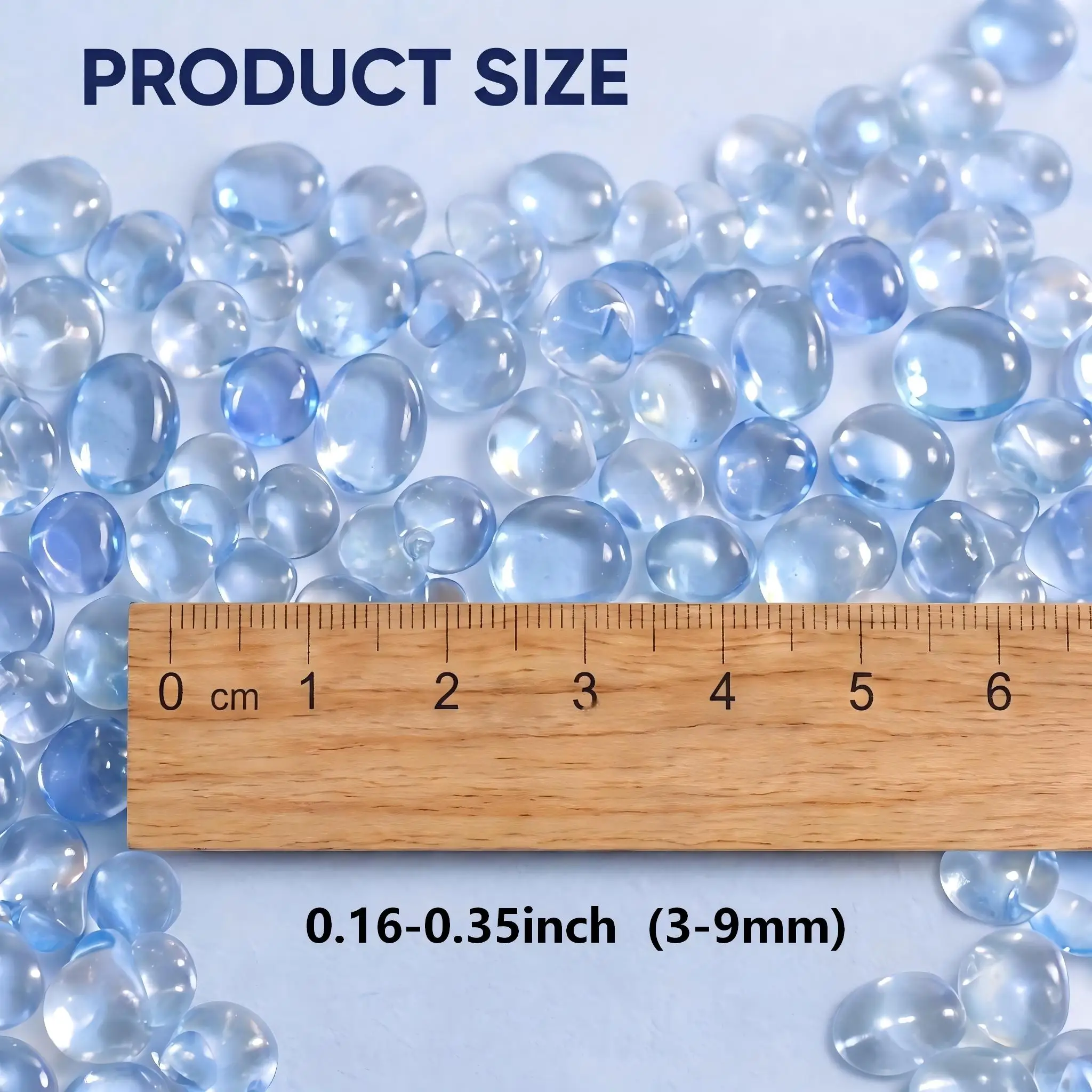 5 Colors Decorative Glass Pebbles Colorful Polished Stones 19