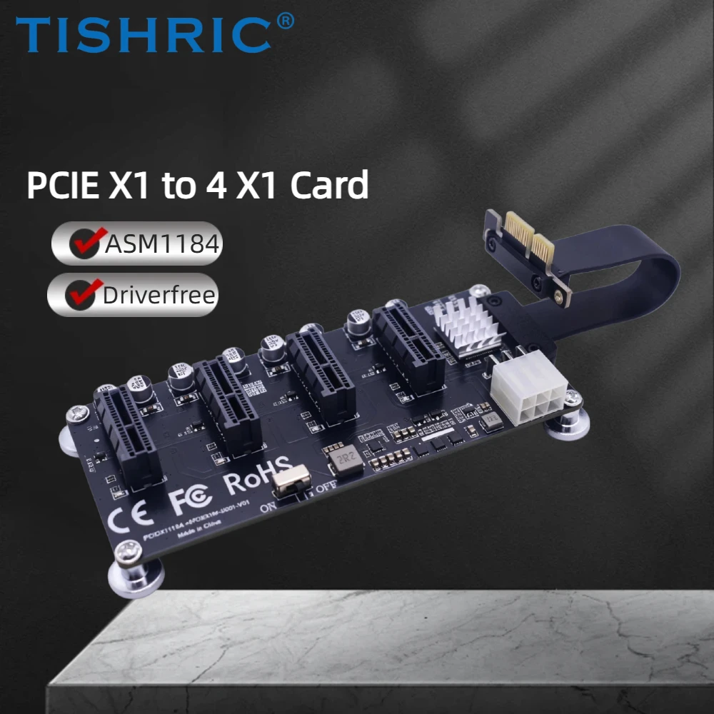 Tishric PCIe X1 To 4Port Expansion Card Converter 6 | PricZone Tishric PCIe X1 To 4 Port Expansion Card Converter 6 | PricZone