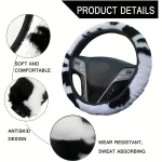 6Pc Cow Pattern Car Steering Wheel Cover Set 3 | PricZone