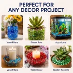 5 Colors Decorative Glass Pebbles Colorful Polished Stones 2 | PricZone 5 Colors Decorative Glass Pebbles Colorful Polished Stones 2 | PricZone