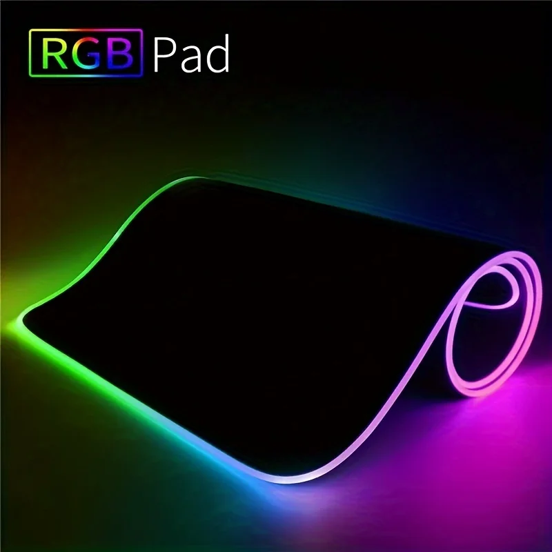 RGB Gaming Mouse Pad 0.16 Inch Thickness 13 Light Modes 9