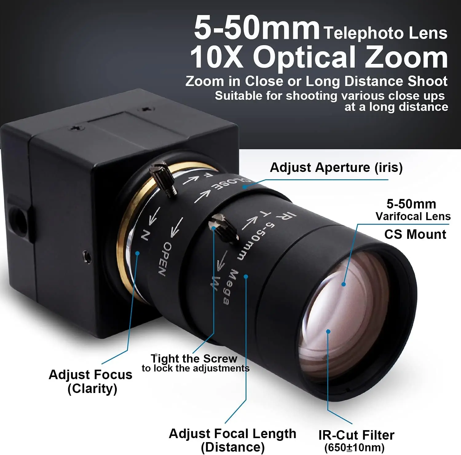 1080P HD USB Webcam with 10X Optical Zoom Lens 2MP 2 | PricZone 1080P HD USB Webcam with 10X Optical Zoom Lens 2MP 2 | PricZone