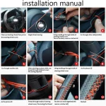 38Cm Genuine Leather Steering Wheel Cover with Hand Sewing 6 | PricZone