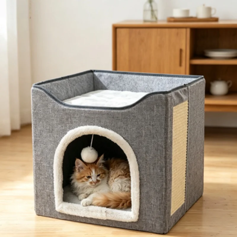 Large Foldable Cat House Pet Supplies Winter Warm Easy 1 | PricZone Large Foldable Cat House Pet Supplies Winter Warm Easy 1 | PricZone