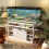 75 Gallon Aquarium Stand with LED Light Power Outlets 55-75