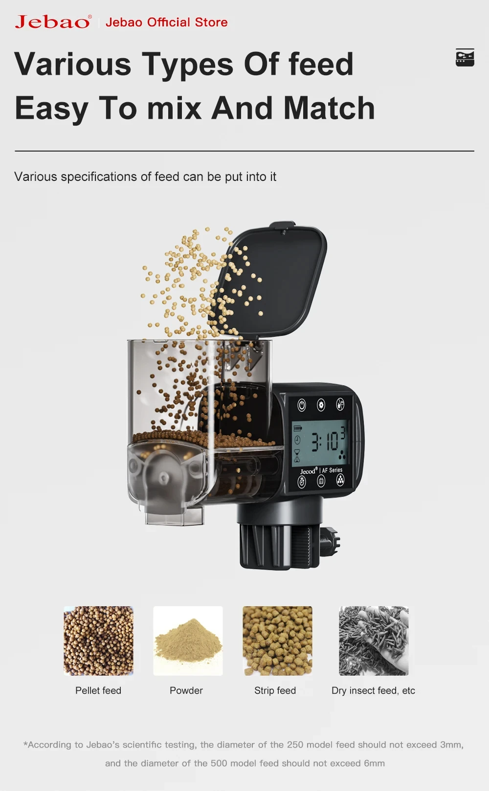 Jebao Jecod New Aquarium Fish Tank Feeder Intelligent 17