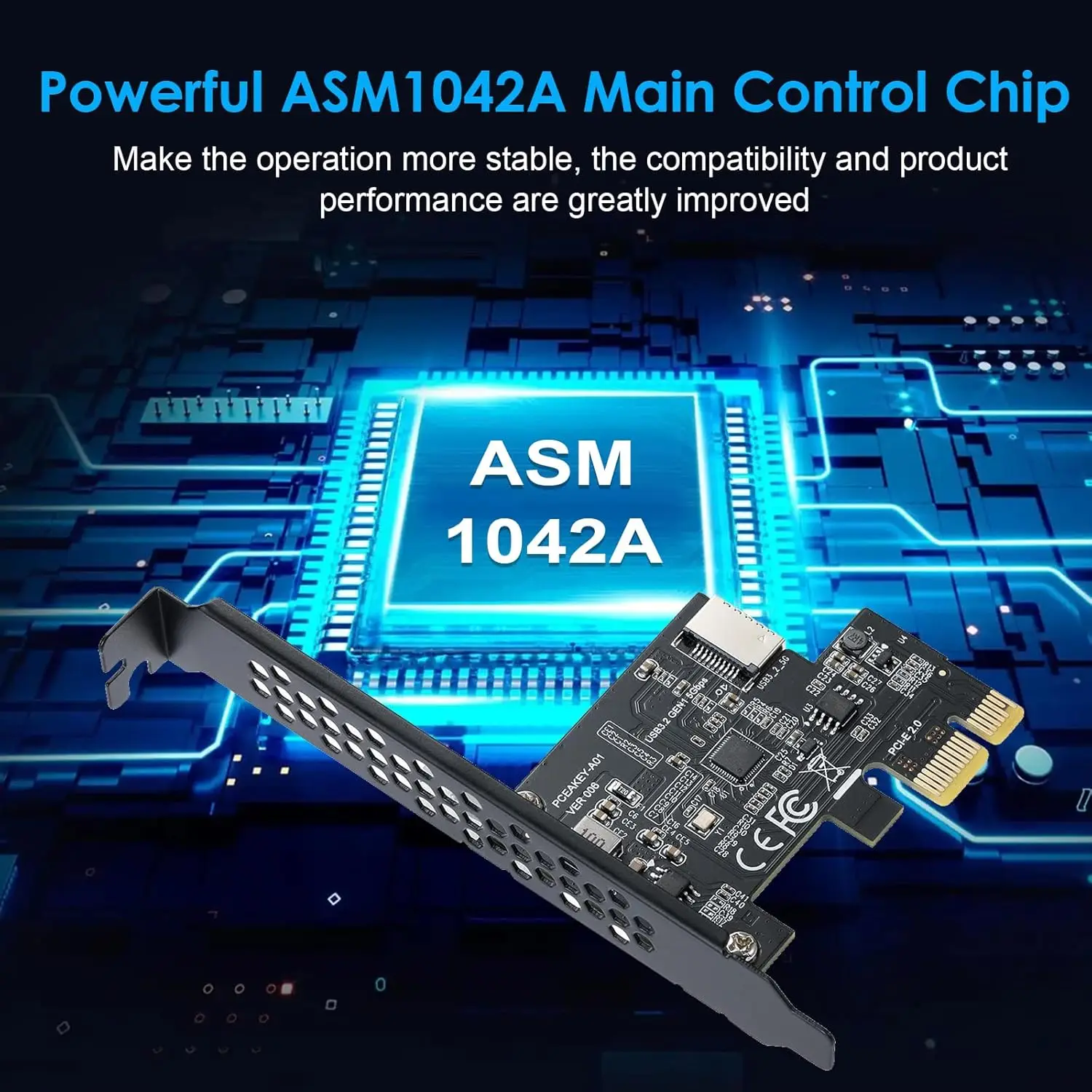 Pci-E 1X To USB 3.2 Gen1 Type-E Expansion Card 8