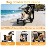4Wheel Dog Stroller for Large Dogs Up to 42 kg OneClick 6 | PricZone 4 Wheel Dog Stroller for Large Dogs Up to 42 kg One Click 6 | PricZone