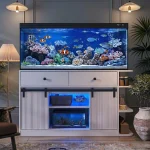 75 Gallon Aquarium Stand with LED Light Power Outlets 55 75 8 | PricZone