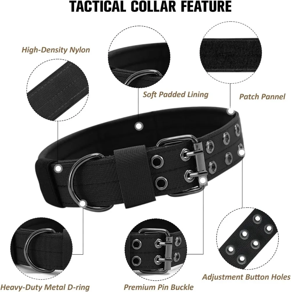 Military Dog Collar Adjustable Nylon with Metal Buckle Soft 4 | PricZone Military Dog Collar Adjustable Nylon with Metal Buckle Soft 4 | PricZone