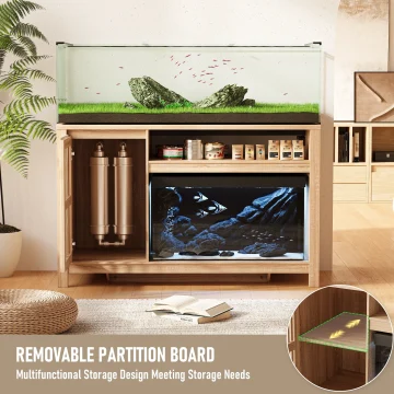 55-75inch Gallon Aquarium Fish Tank Stand with Built-In Power 2
