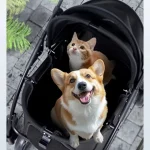 Foldable Pet Stroller for Small Medium Dogs Cats 2 In 1 7 | PricZone