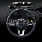 NonSlip Leather Car Steering Wheel Cover Pink Universal 3 | PricZone Non Slip Leather Car Steering Wheel Cover Pink Universal 3 | PricZone