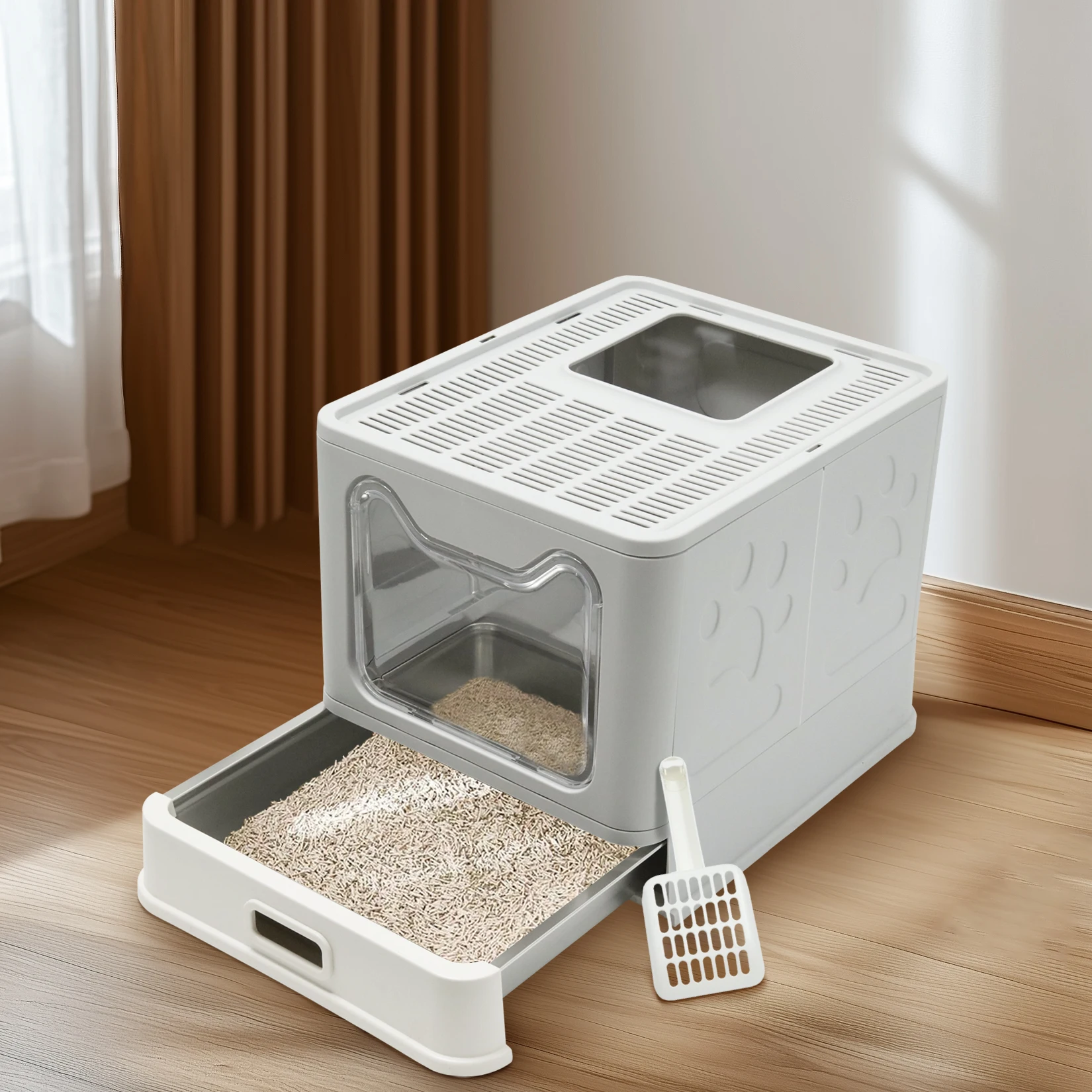 4Style Cat Litter Box with Lid Large Kitty Enclosed 5 | PricZone 4 Style Cat Litter Box with Lid Large Kitty Enclosed 5 | PricZone