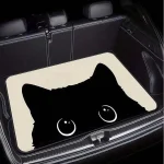 Cute Cat Face Car Trunk Mat Waterproof Universal Cargo Liner 2 | PricZone