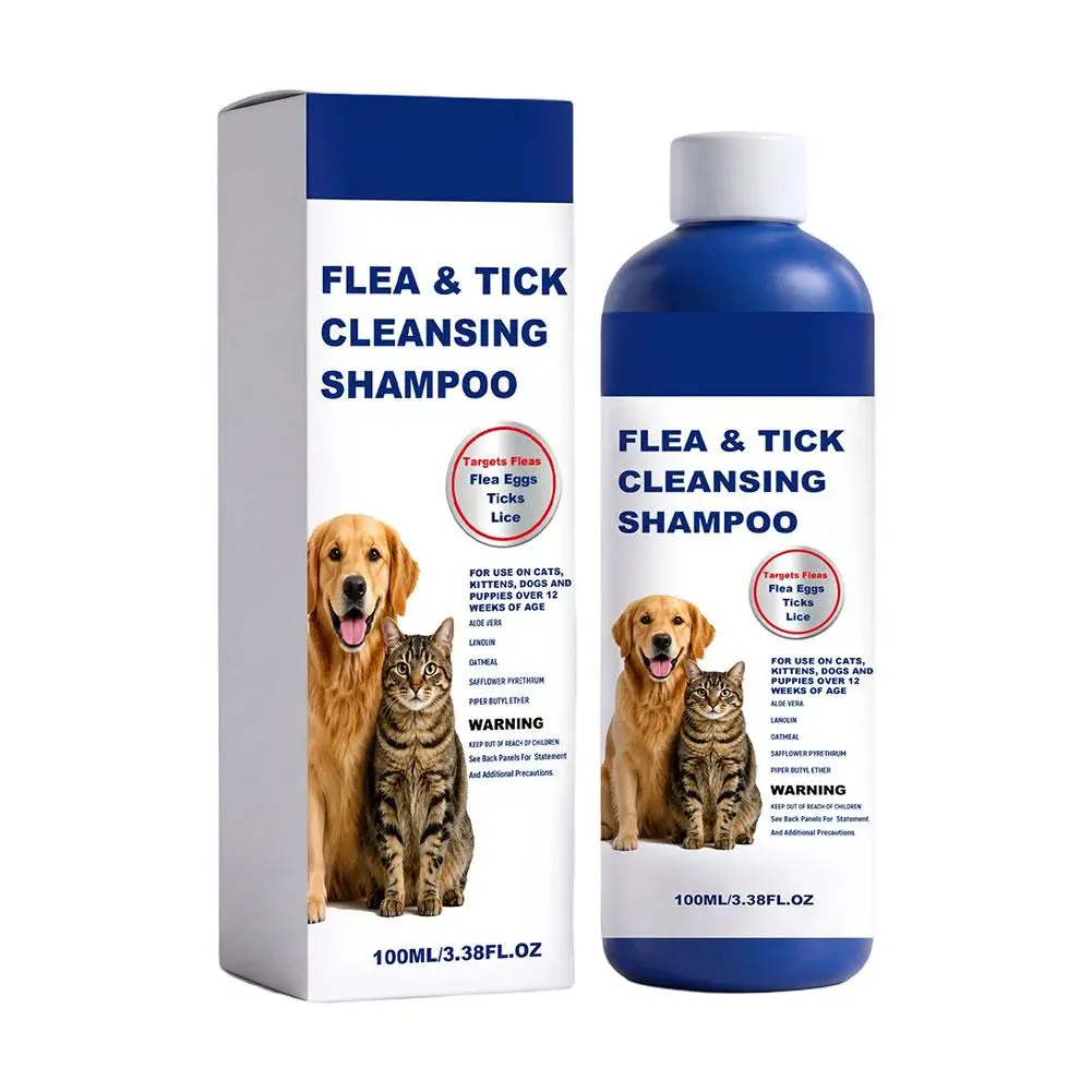 100Ml Pet Flea Tick Cleansing Shampoo Gentle Soothing 11