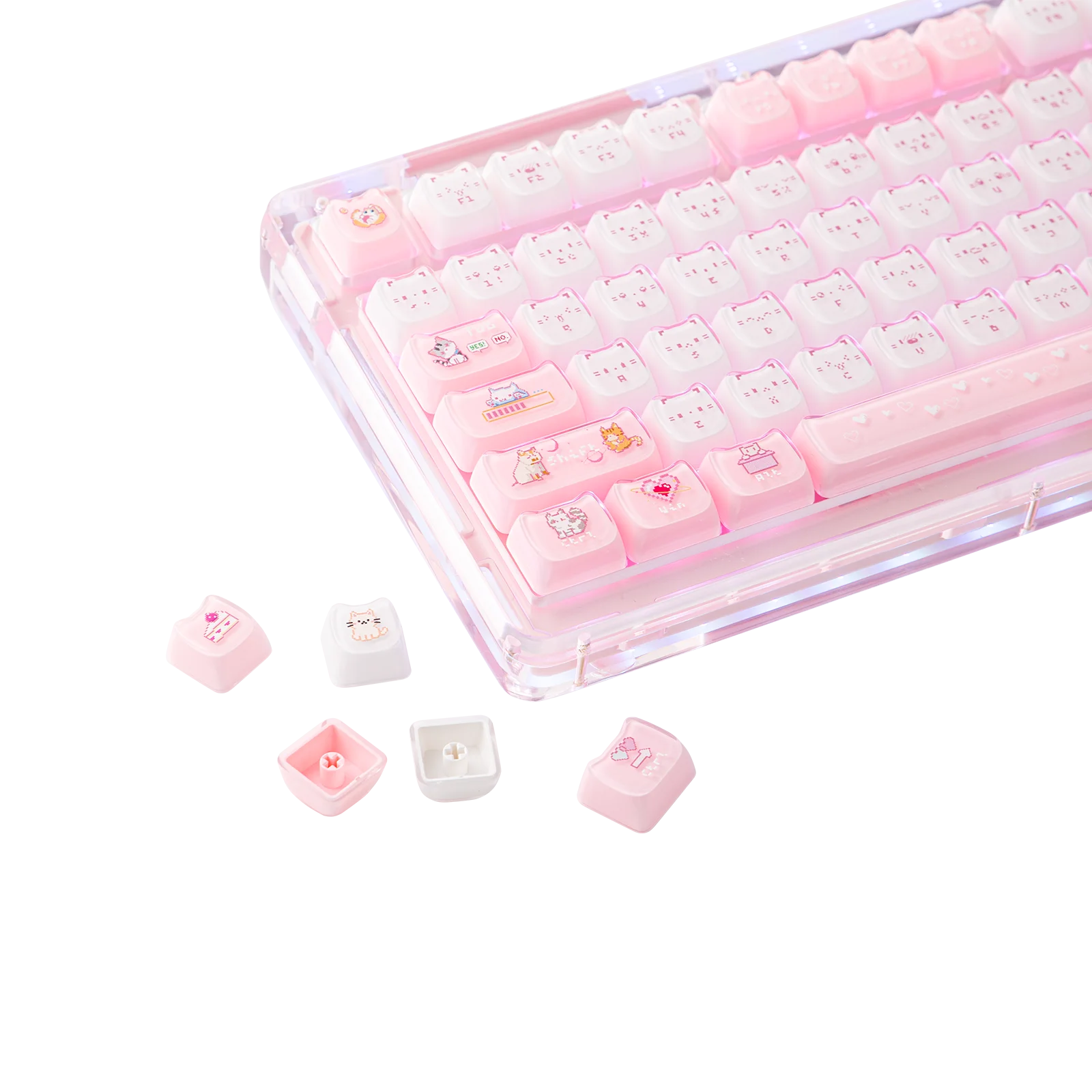 Mewsic Jelly Keycap Set 122 Mao Profile Keycaps Abs+PC 15