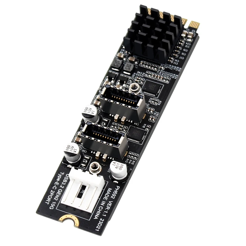 M.2 NVMe PCIe to USB 3.1 Type-C Front Panel Expansion Card 14