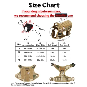 Tactical Dog Harness Leash Set for Large Dogs Military 2