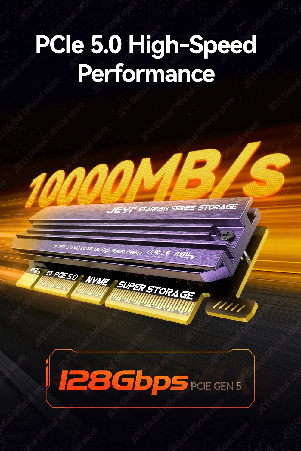 Jeyi M.2 NVMe to PCIe 5.0 Expansion Card 9