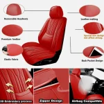 Honda PU Leather Car Seat Cushion Luxury Front Rear 8 | PricZone