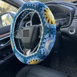 Universal Crochet Steering Wheel Cover Sun Design 14 15 Inch 4 | PricZone