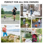 Hands Free Dog Leash with Waist Belt Large Zipper Pouch 7 | PricZone