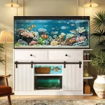 75 Gallon Aquarium Stand with LED Light Power Outlets 55 75 7 | PricZone
