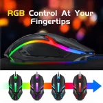 T Wolf RGB Gaming Combo for PC Desktop Laptop 2 | PricZone