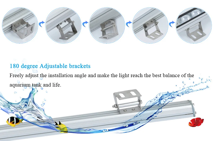 Populargrow 54W/81W/108W Aquarium Light with 470Nm Blue 14