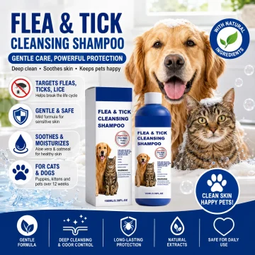 Flea Tick Shampoo for Dogs Cats 100Ml Mild Formula 1