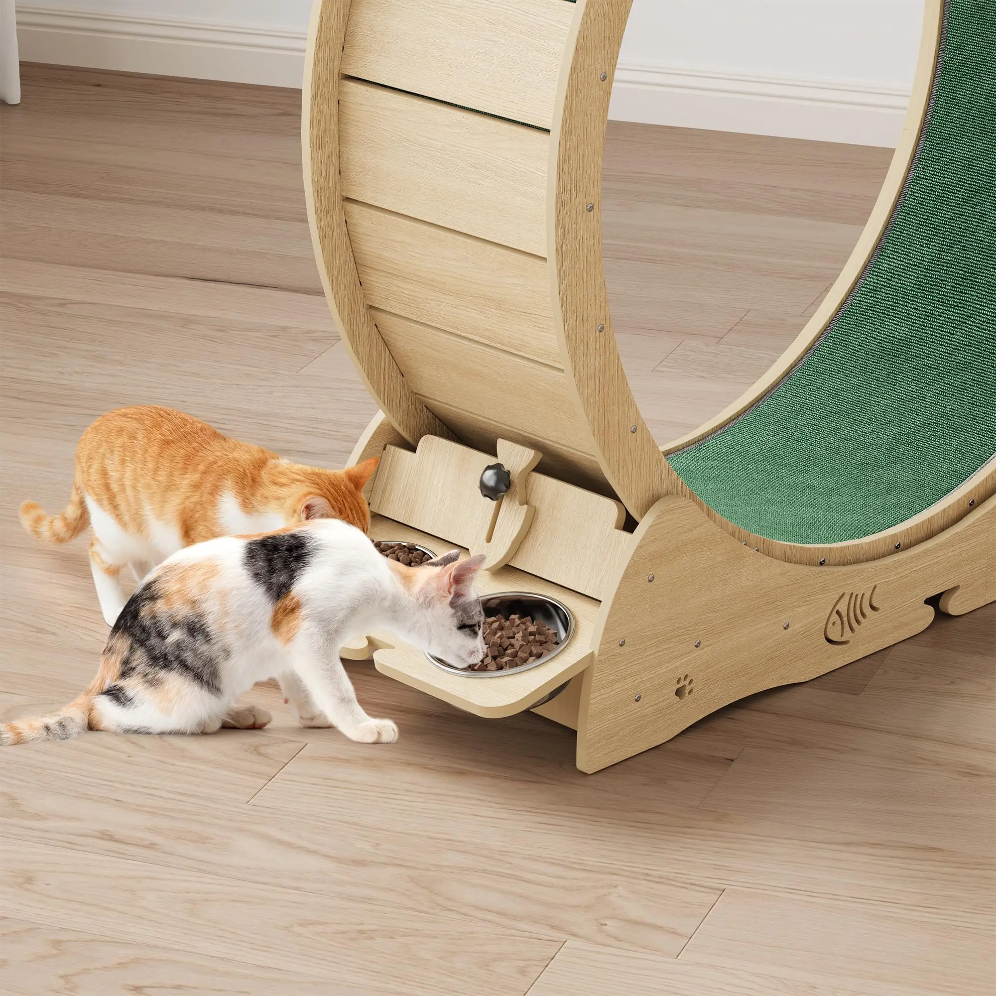 6-In-1 Multifunctional Quiet Cat Exercise Wheel 9